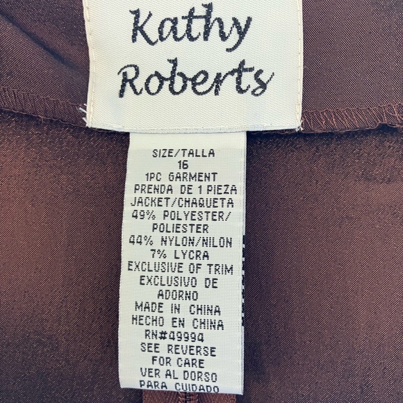 Kathy Roberts: Brown Taffeta Blouse - Picture 5 of 6